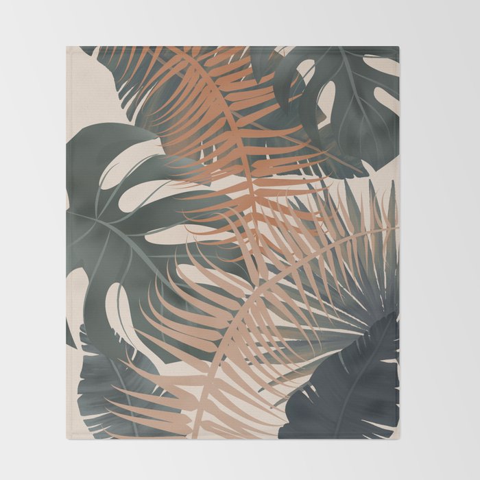 Abstract Tropical Art V Throw Blanket Gallery Image 2