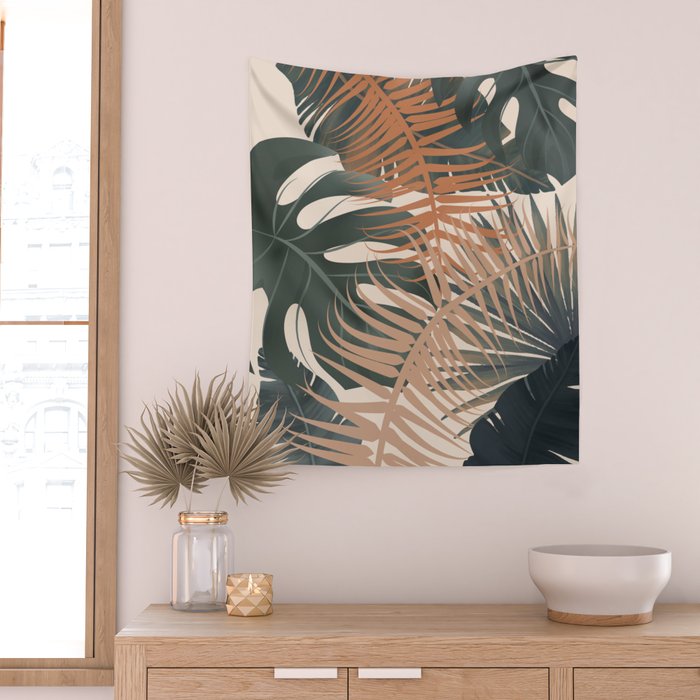 Abstract Tropical Art V Wall Tapestry Gallery Image 2