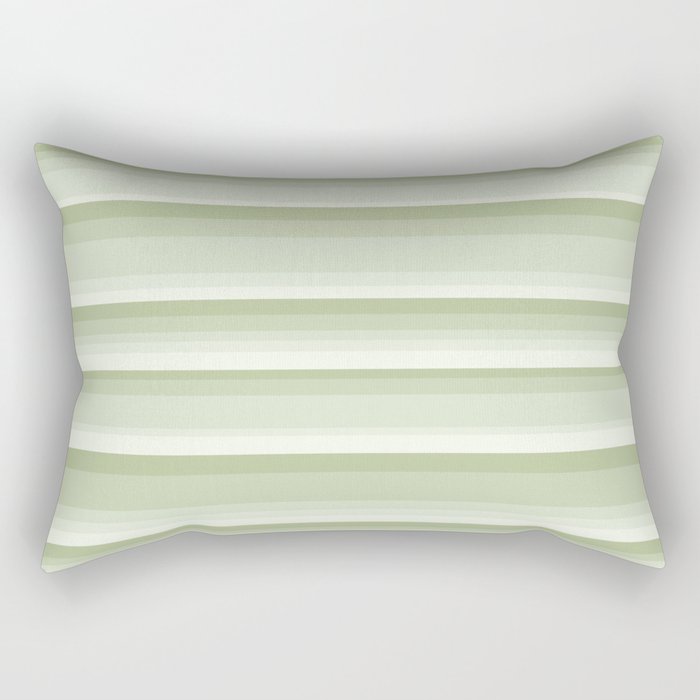 Classic Stripes XXI - Pastel Natural Green Rectangular Pillow Gallery Image 1