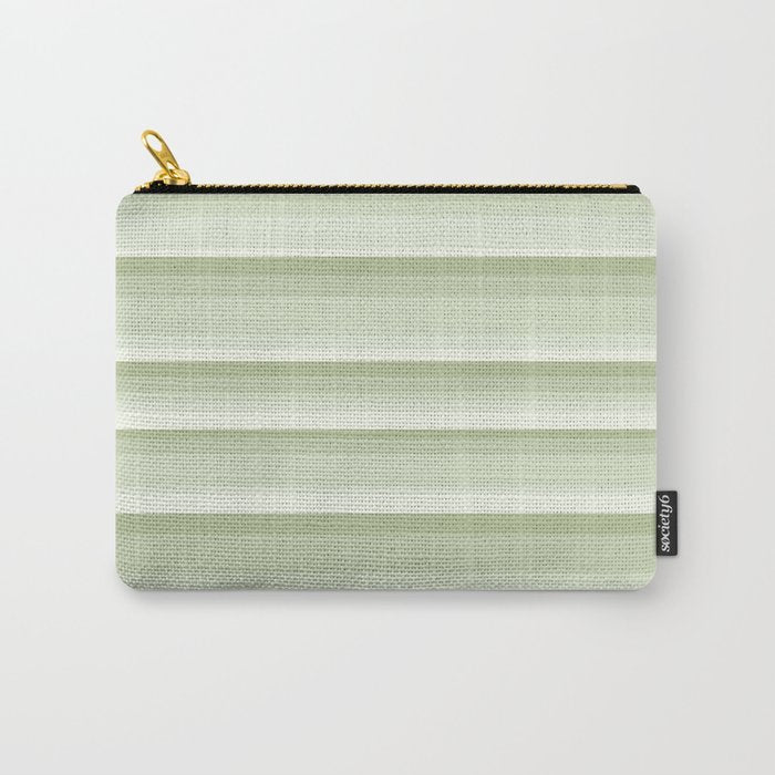 Classic Stripes XXI - Pastel Natural Green Carry All Pouch Gallery Image 1