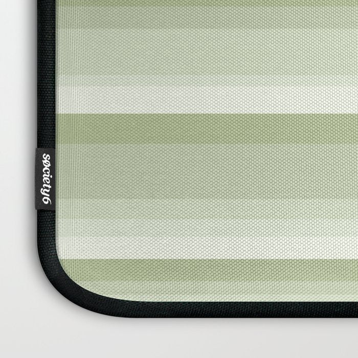 Classic Stripes XXI - Pastel Natural Green Laptop Sleeve Gallery Image 3