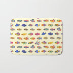 Killifish! - yellow Bath Mat Gallery Image 1