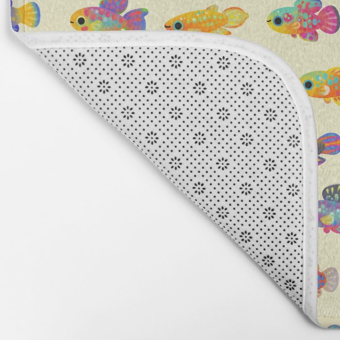 Killifish! - yellow Bath Mat Gallery Image 2