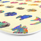 Killifish! - yellow Bath Mat Gallery Image 3