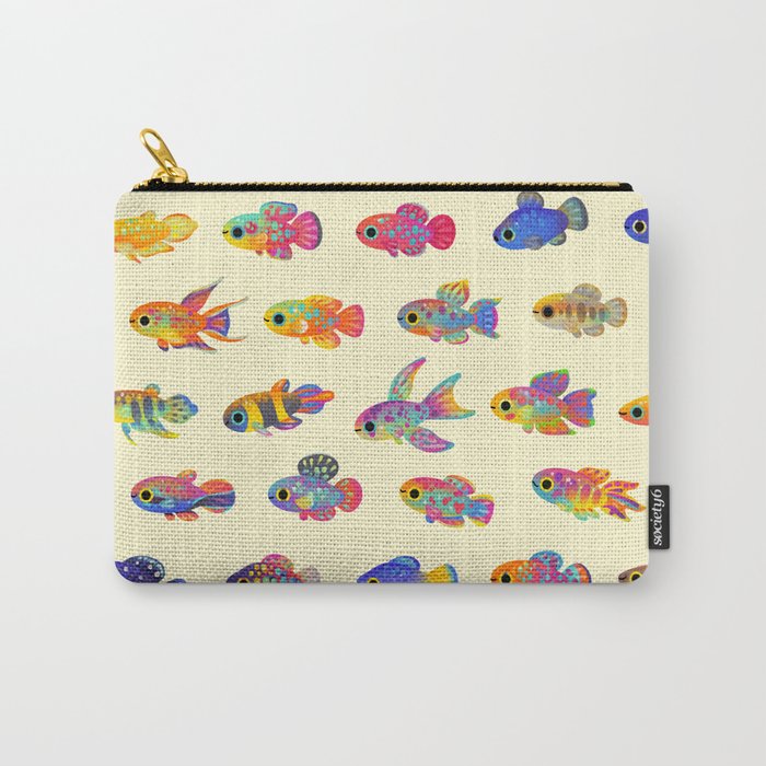 Killifish! - yellow Carry All Pouch Gallery Image 1