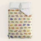 Killifish! - yellow Comforter Gallery Image 6