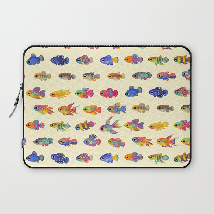 Killifish! - yellow Laptop Sleeve Gallery Image 1