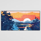 Sunset Lake Desk Mat Gallery Image 3
