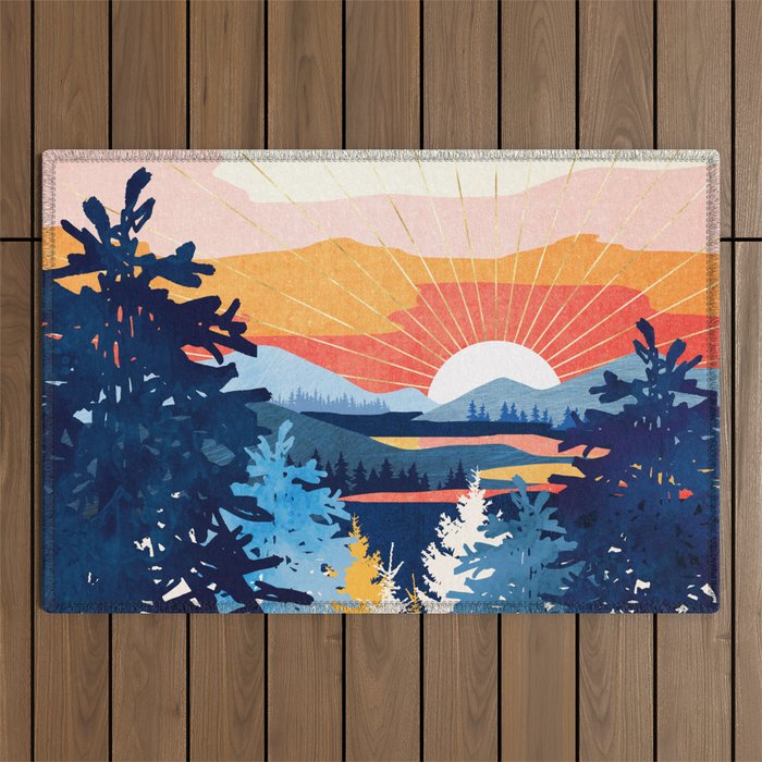 Sunset Lake Outdoor Rug Gallery Image 1