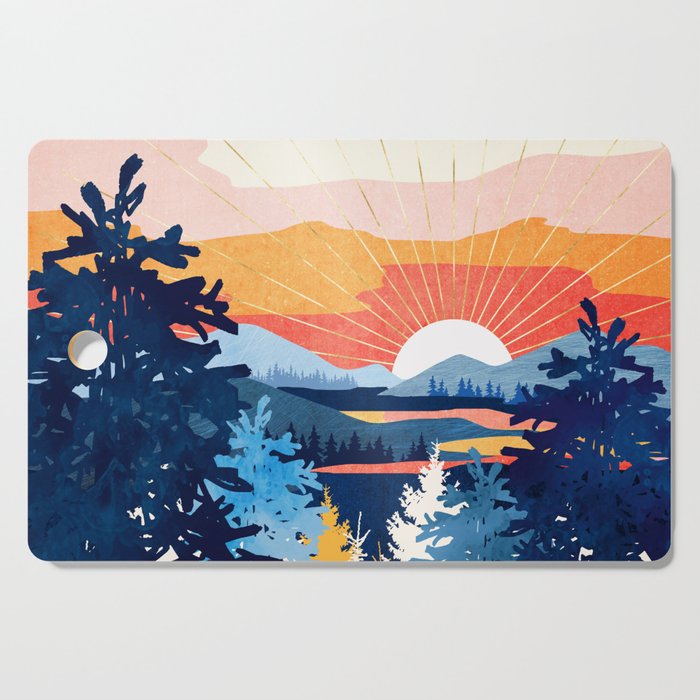 Sunset Lake Cutting Board Gallery Image 1
