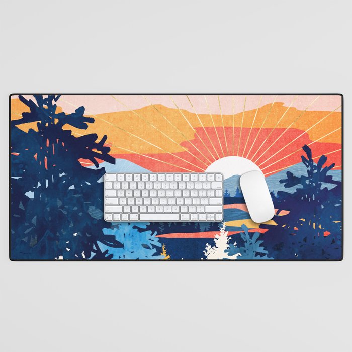 Sunset Lake Desk Mat Gallery Image 1