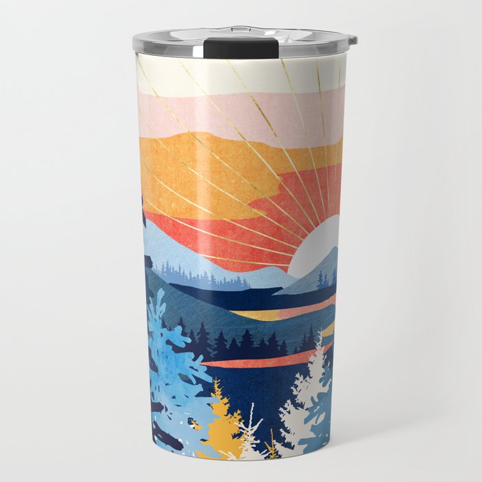 Sunset Lake Travel Mug Gallery Image 1