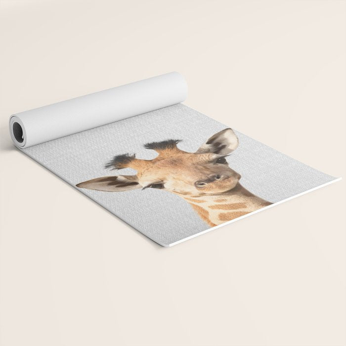 Baby Giraffe - Colorful Yoga Mat Gallery Image 2