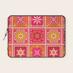 Talavera Mexican Tile - Hot Pink & Orange Palette Laptop Sleeve Gallery Image 1
