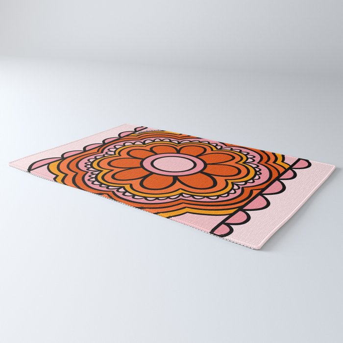 Flower Granny Square Rug Gallery Image 3