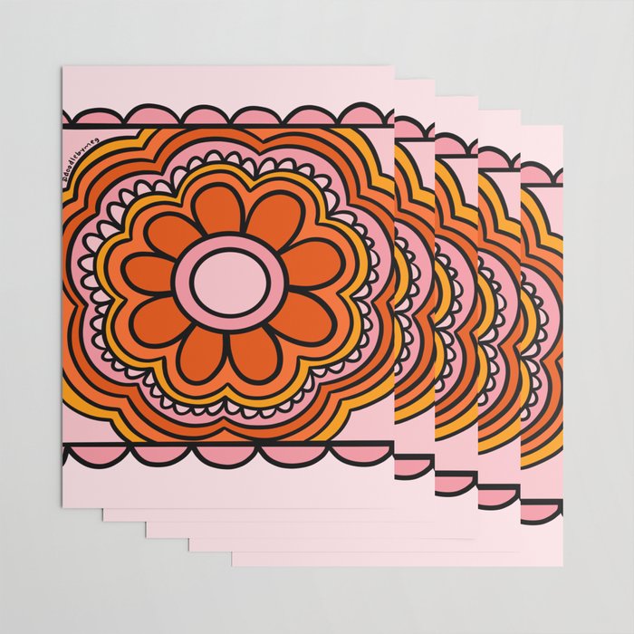 Flower Granny Square Wrapping Paper Gallery Image 3