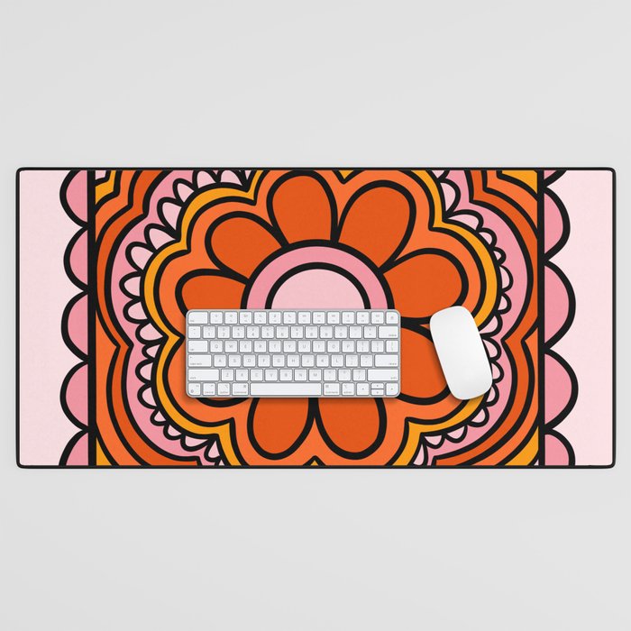 Flower Granny Square Desk Mat Gallery Image 1