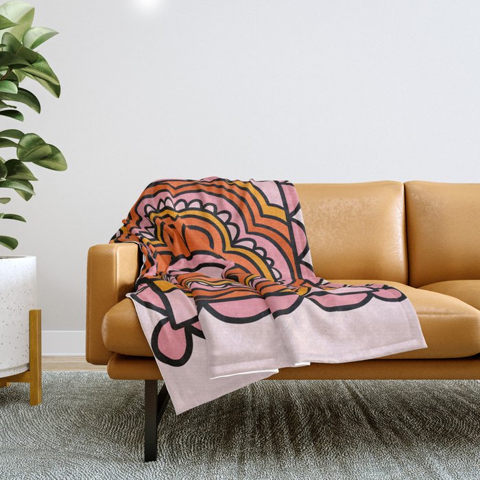 Flower Granny Square Throw Blanket Gallery Image 1