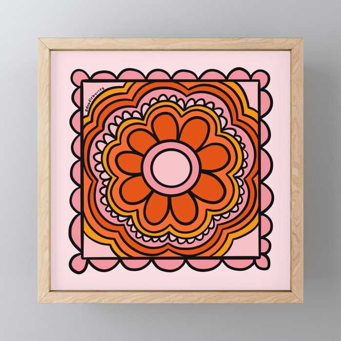 Flower Granny Square Mini Art Print Gallery Image 1