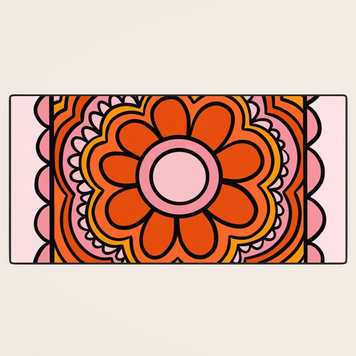 Flower Granny Square Desk Mat Gallery Image 3