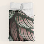Calathea Whitestar Leaves photography by Ingrid Beddoes  Duvet Cover Gallery Image 6