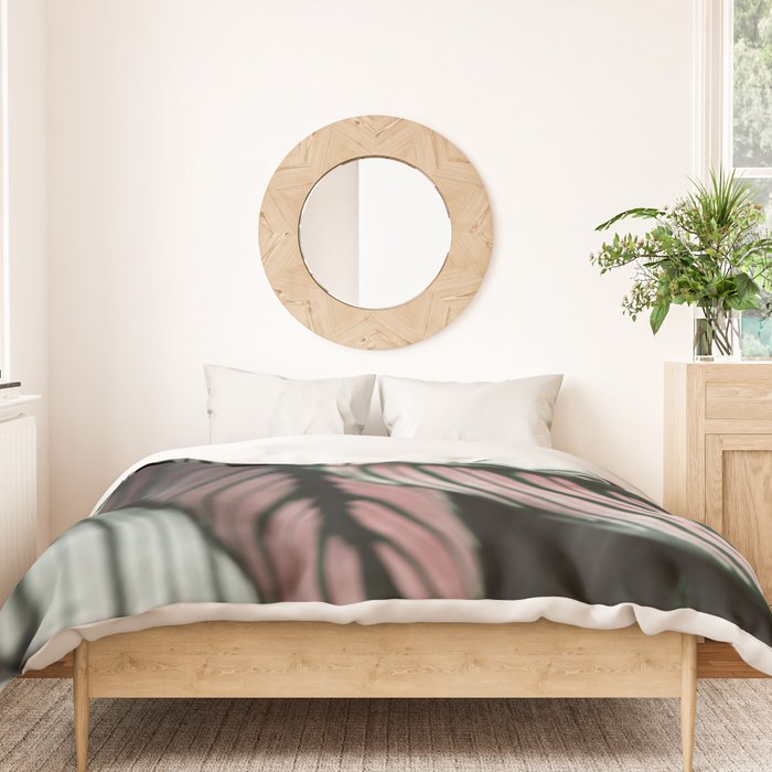 Calathea Whitestar Leaves photography by Ingrid Beddoes  Duvet Cover Gallery Image 3