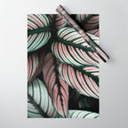 Calathea Whitestar Leaves photography by Ingrid Beddoes  Wrapping Paper Gallery Image 1