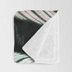 Calathea Whitestar Leaves photography by Ingrid Beddoes  Throw Blanket Gallery Image 3