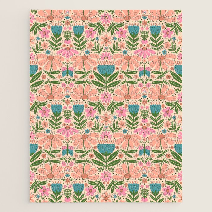 Pretty Floral - sweet pink Jigsaw Puzzle Gallery Image 1