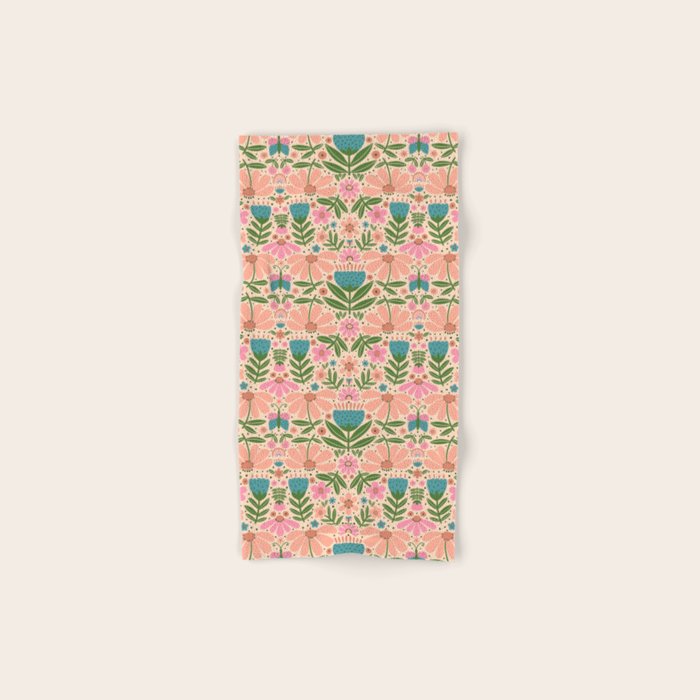 Pretty Floral - sweet pink Bath Towel Gallery Image 1