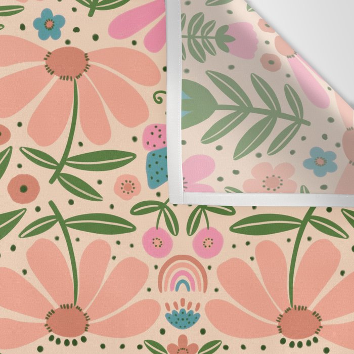 Pretty Floral - sweet pink Wall Tapestry Gallery Image 3