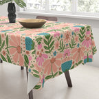Pretty Floral - sweet pink Tablecloth Gallery Image 3