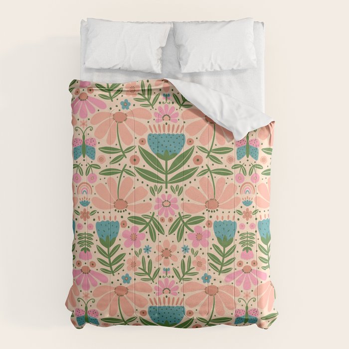 Pretty Floral - sweet pink Comforter Gallery Image 6
