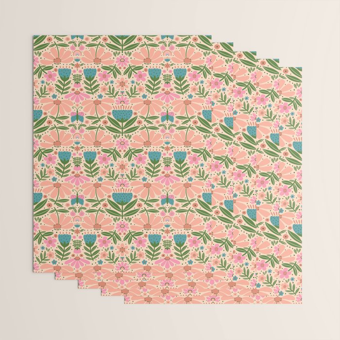 Pretty Floral - sweet pink Wrapping Paper Gallery Image 3