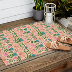 Pretty Floral - sweet pink Outdoor Rug Gallery Image 2