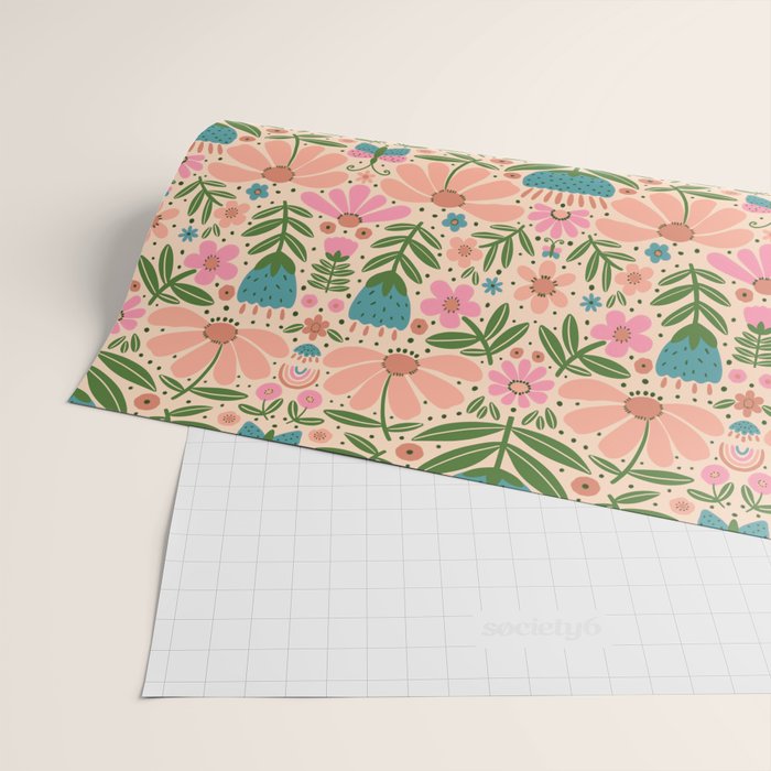 Pretty Floral - sweet pink Wrapping Paper Gallery Image 2