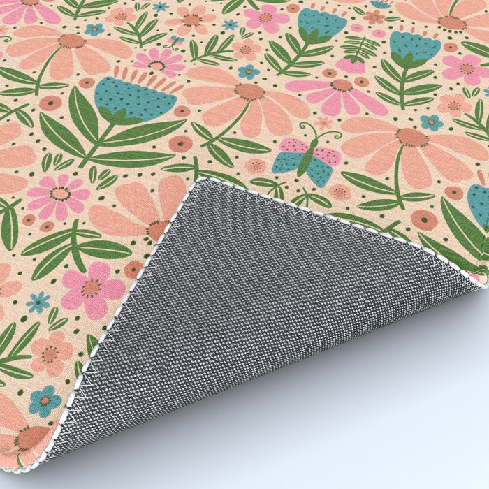 Pretty Floral - sweet pink Rug Gallery Image 4