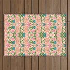 Pretty Floral - sweet pink Outdoor Rug Gallery Image 1