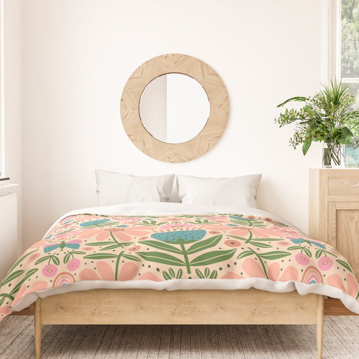 Pretty Floral - sweet pink Duvet Cover Gallery Image 3