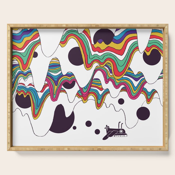 Psychedelic Planet Serving Tray Gallery Image 1