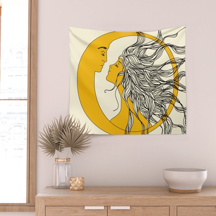 Sun and Moon Wall Tapestry Gallery Image 2