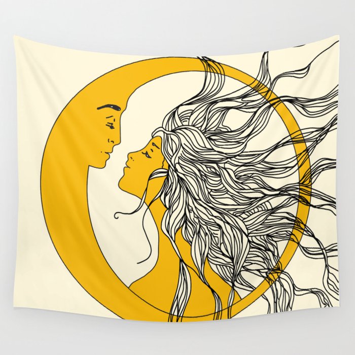 Sun and Moon Wall Tapestry Gallery Image 1