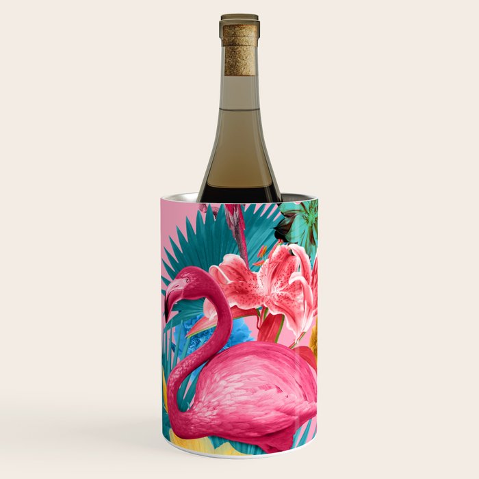 Flamingo and Tropical garden Wine Chiller Gallery Image 3