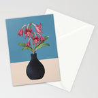 Flowers in Black Vase 1 Stationery Card Gallery Image 2