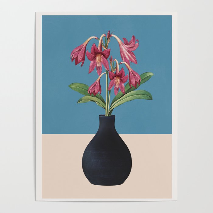 Flowers in Black Vase 1 Poster Gallery Image 1