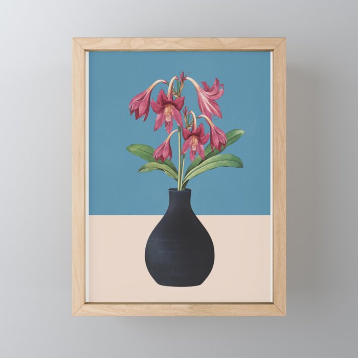 Flowers in Black Vase 1 Mini Art Print Gallery Image 1