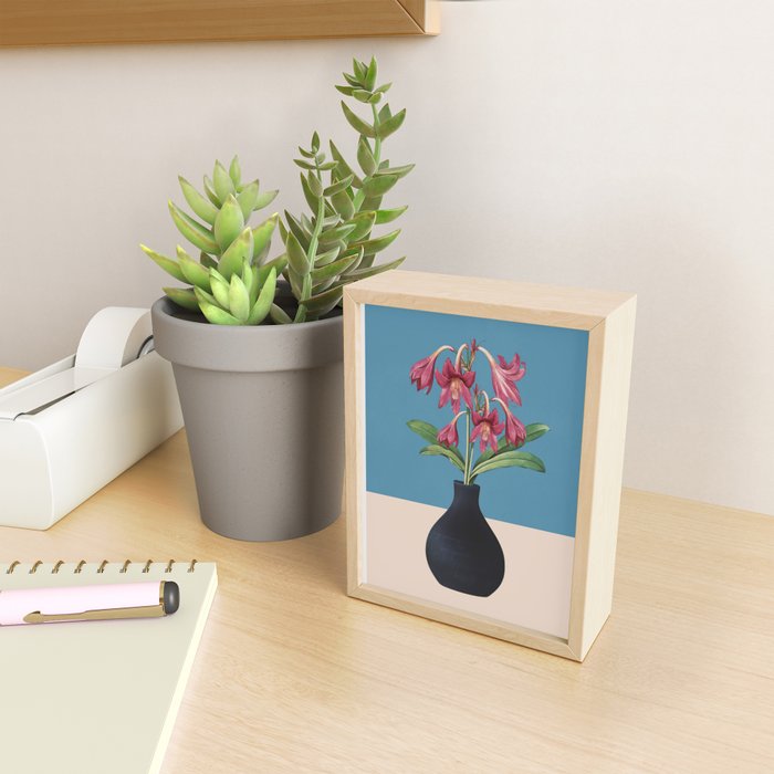 Flowers in Black Vase 1 Mini Art Print Gallery Image 2