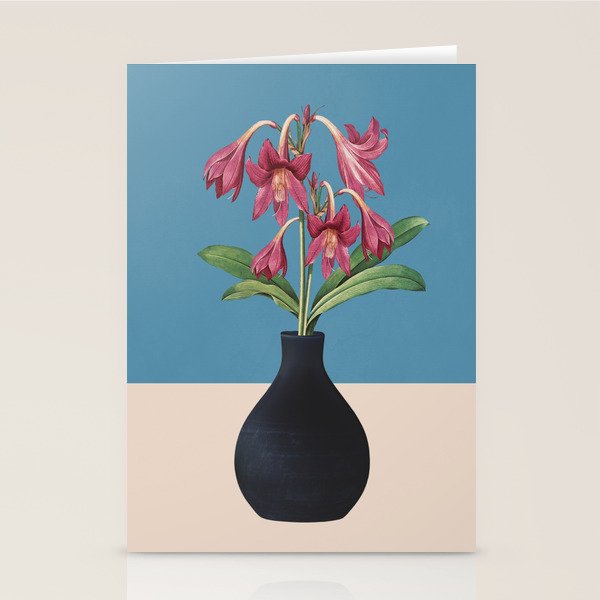 Flowers in Black Vase 1 Stationery Card Gallery Image 1
