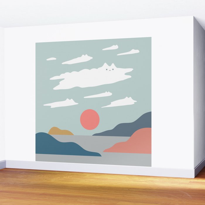 Cat Landscape 23 Wall Mural Gallery Image 2