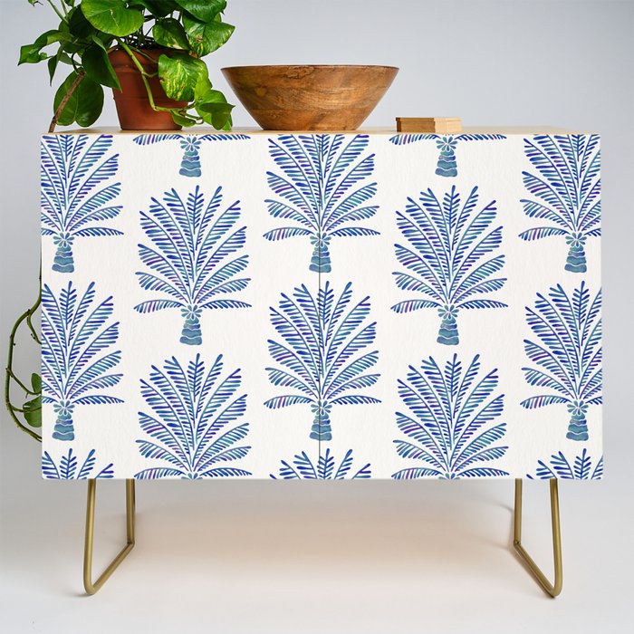 Palm Tree - Navy Palette Credenza Gallery Image 1